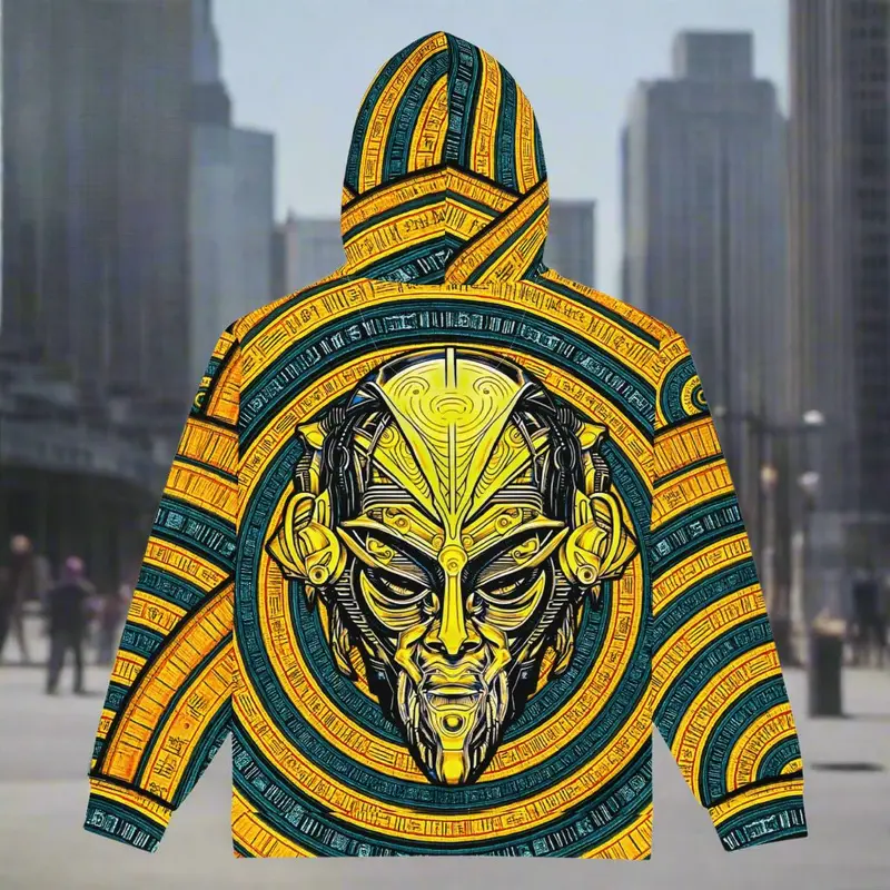 The Mask Of Wisdom: Alden - Unisex All-Over Print Zip Hoodie 1