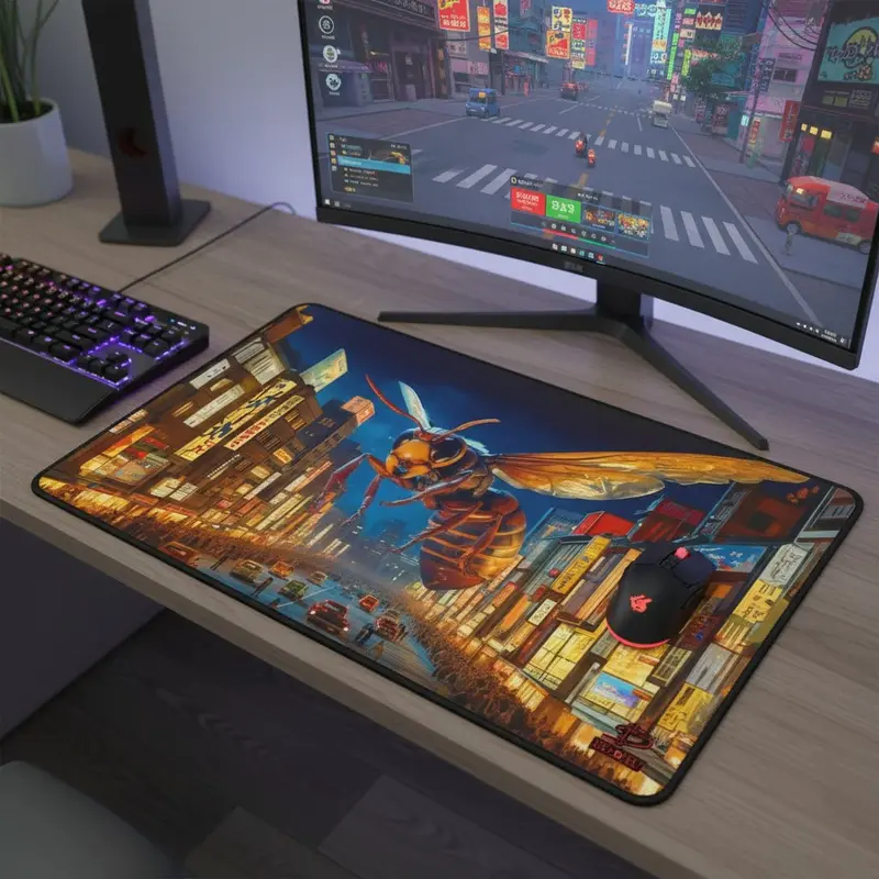 Tokyo Tower Terror Desk Mat - Kaiju Capitals 1