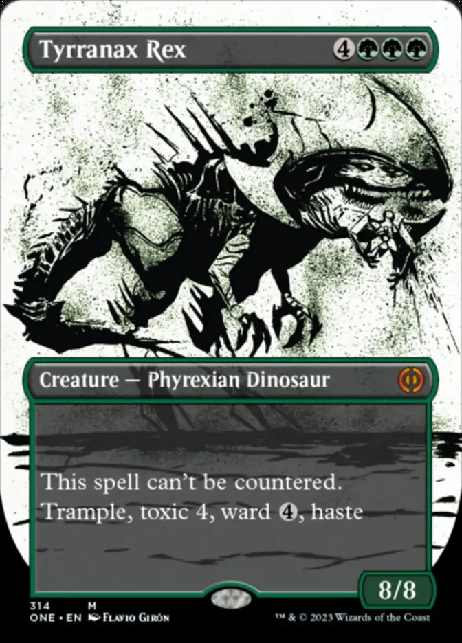 Tyrranax Rex (Borderless Ichor) [Phyrexia: All Will Be One] 1