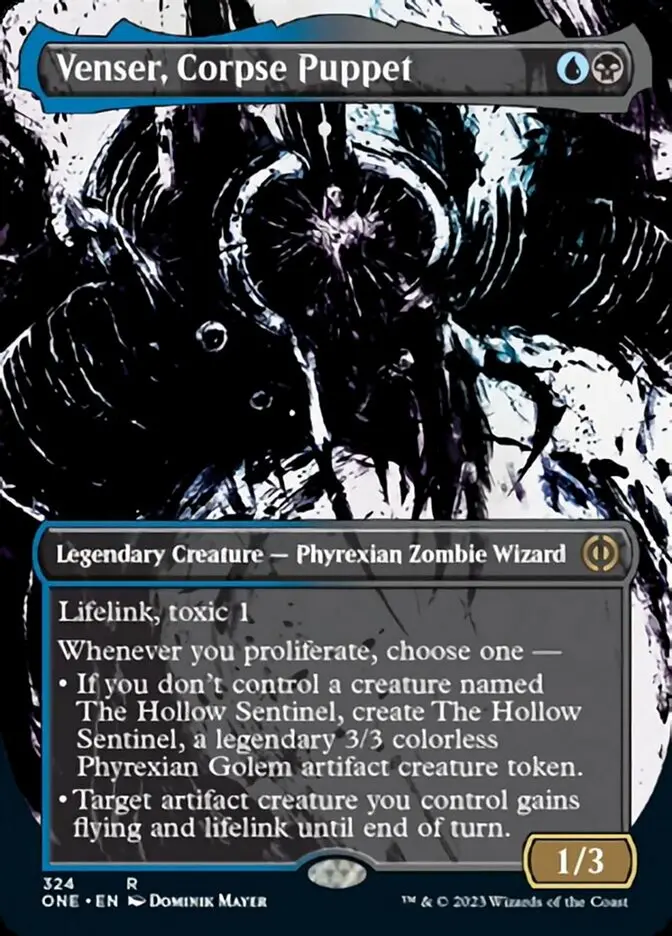 Venser, Corpse Puppet (Borderless Ichor) [Phyrexia: All Will Be One] 1