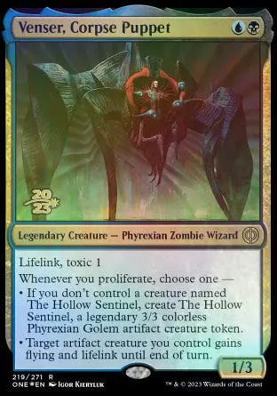 Venser, Corpse Puppet [Phyrexia: All Will Be One Prerelease Promos] 1