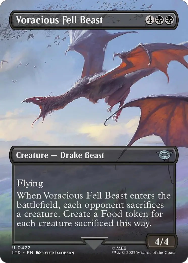 Voracious Fell Beast (Borderless Alternate Art) [The Lord Of The Rings: Tales Of Middle-Earth] 1