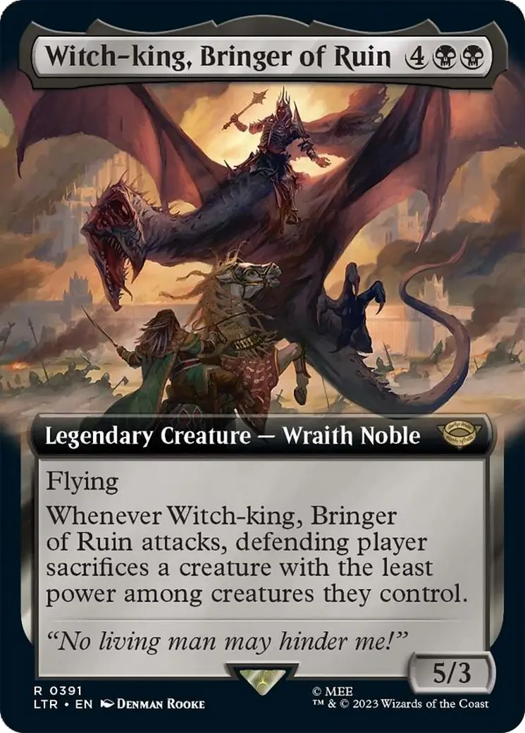 Witch-King, Bringer Of Ruin (Borderless Alternate Art) [The Lord Of The Rings: Tales Of Middle-Earth] 1