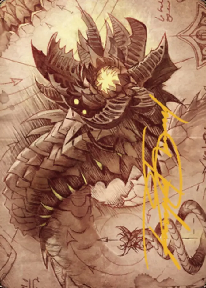 Wurmcoil Engine Art Card (Gold-Stamped Signature) [The Brothers' War Art Series] 1