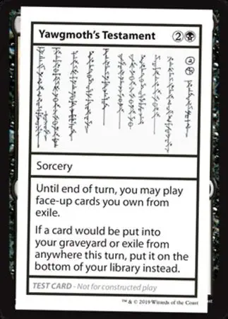 Yawgmoth's Testament [Mystery Booster Playtest Cards] 1