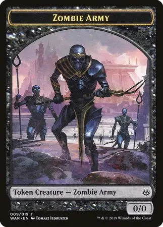 Zombie Army Token (009) [War Of The Spark Tokens] 1