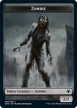 Zombie // Treasure Double-Sided Token [Game Night: Free-For-All Tokens] 1