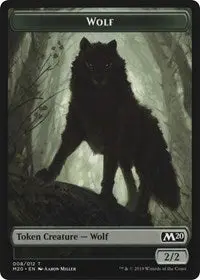 Zombie // Wolf Double-Sided Token [Magic Game Night 2019] 1