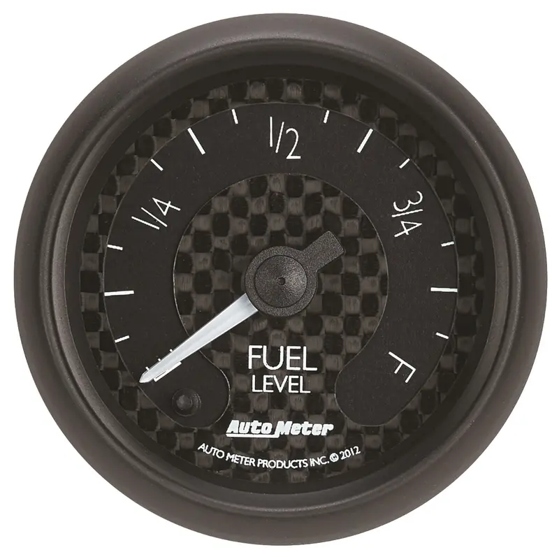 Autometer 8010 Gt-Series Fuel Level Gauge – 2-1/16 Inch, Programmable 0–280 Ohm Input 1