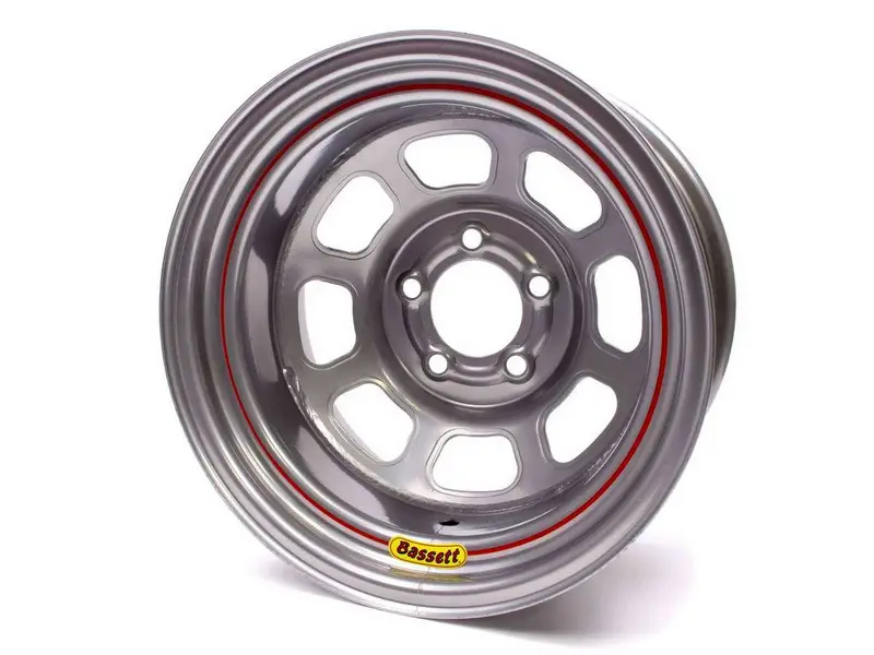 Bassett Racing 58Sc3S 15X8 Alloy Wheel – 5X4.75 Bolt Circle, Silver Spun Finish 1