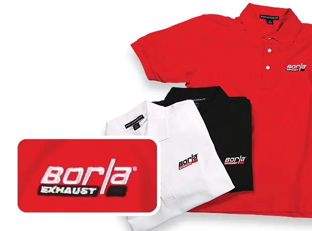 Borla 21056 Men'S Performance Red Polo Shirt – Size Xl 1