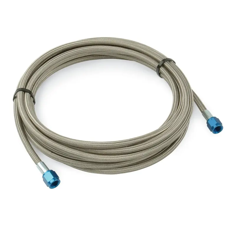 Design Engineering 80206 Stainless Braided Hose – 5 Ft, -4An Female To 1/8″ Npt Male 1