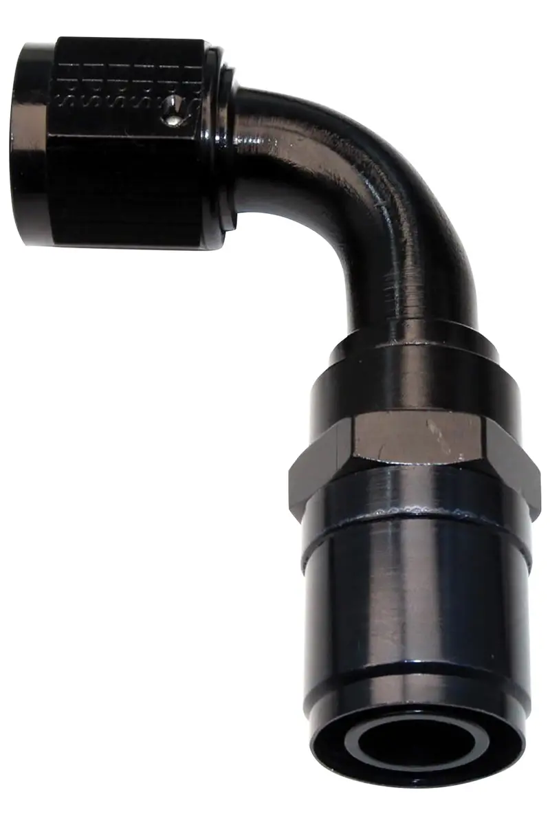 Fragola Race-Rite #8 Crimp-On 90-Degree Hose End – Stainless Steel, Part #2609008 1