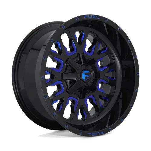 Fuel D64520902650 Alloy Wheel — 20×9″, 5×4.5/5.0 Bolt Pattern, Gloss Black With Brushed Tapered Lip 1