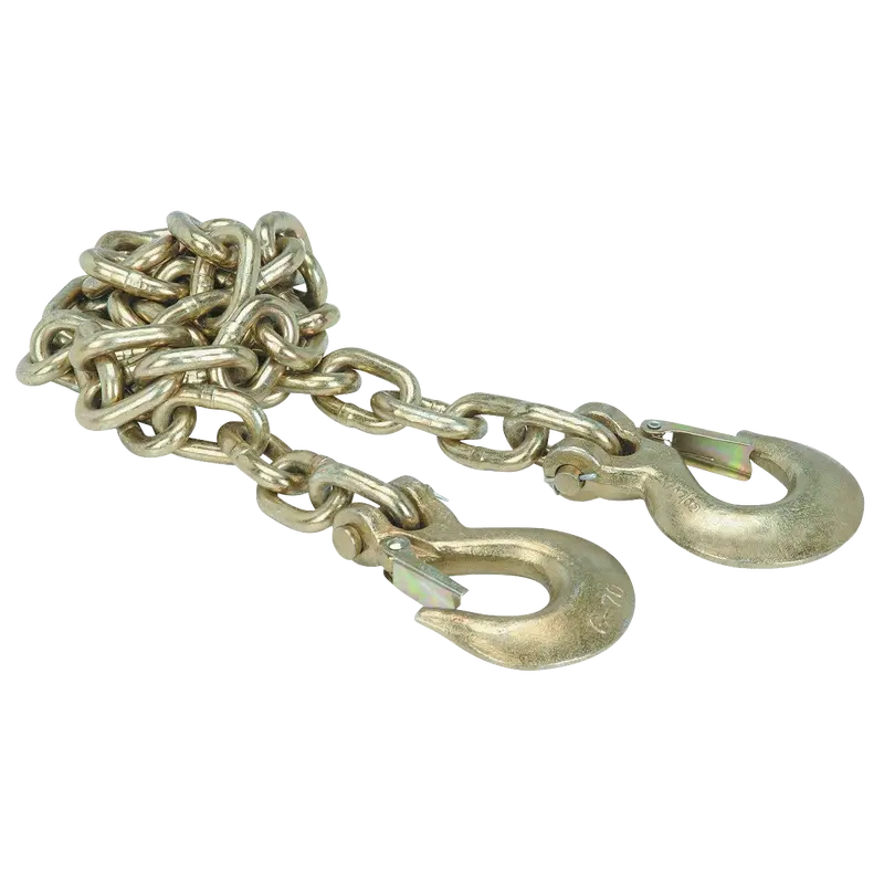 Gen-Y Gh-70684 Executive 5Th-Wheel-To-Gooseneck Safety Chain – 3/8" × 84", Grade 70 With Slip Hooks 1