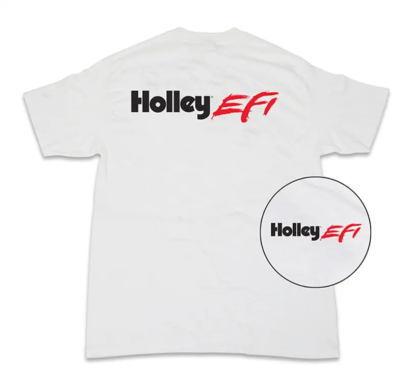 Holley Efi Men’S White Xl T-Shirt – Short-Sleeve Performance Apparel 1