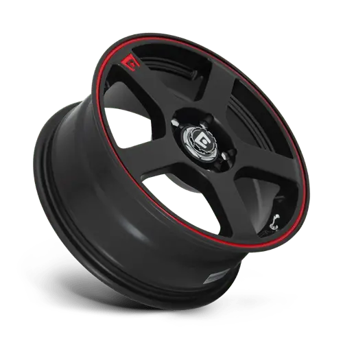 Motegi Mr116 17X7 Inch Alloy Wheel – 5X100Mm Bolt Pattern, Matte Black With Red Lip, 40Mm Offset 1