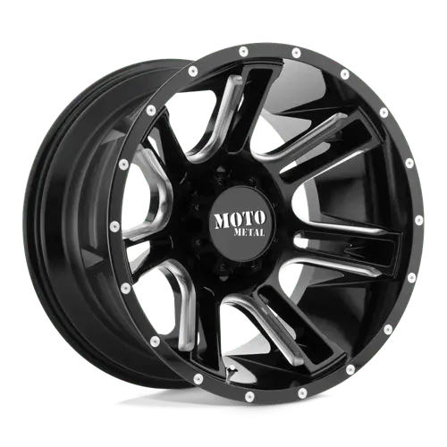 Moto Metal Mo982 17X9 Inch Alloy Wheel – 6X5.5In Bolt Pattern, Gloss Black/Milled Finish, -12Mm Offset 1