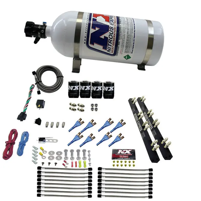 Nitrous Express 80009-10 8-Cyl Soft Line; Shark; Rail; 10Lb Bottle 1