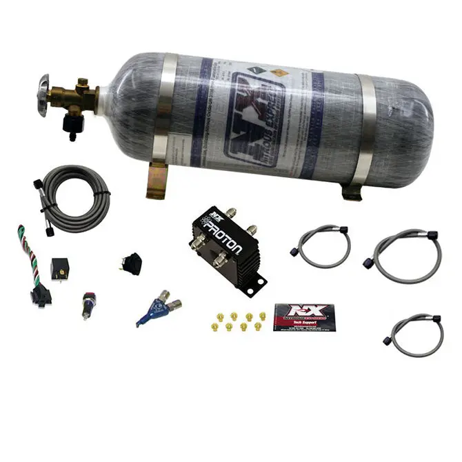 Nitrous Express Proton Series Nitrous System – Includes 12Lb Bottle & Full Installation Hardware (20420-12) 1
