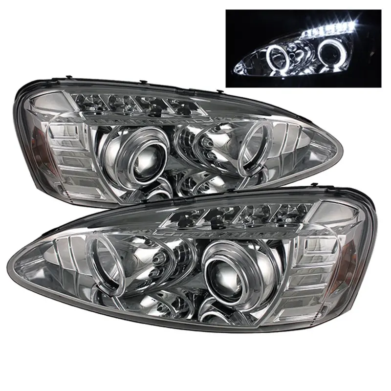 Spyder Auto 5011671 Halo Projector Led Headlight Assembly – Chrome Housing, Bulbs Included, Pair 1
