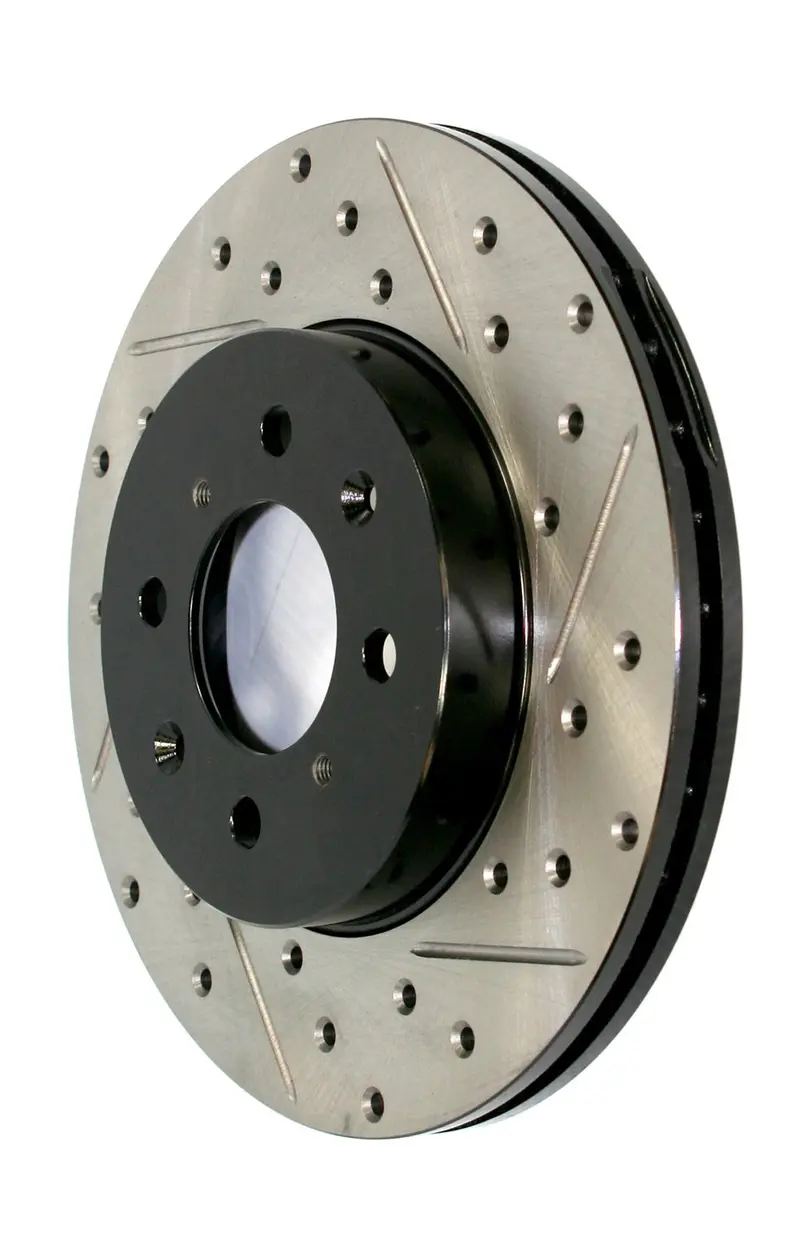 Stoptech 127.65087R Sport Drilled & Slotted Front Right Brake Rotor 1