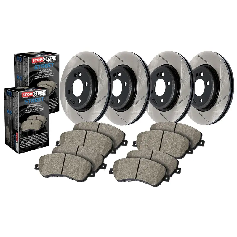 Stoptech Street Axle Pack: Slotted Front And Rear Brake Kit For Performance Street Use 1