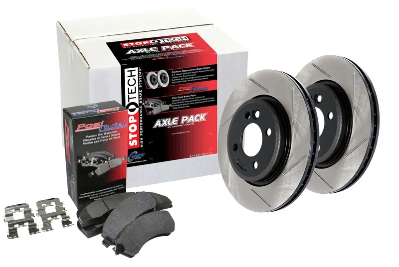Stoptech Street Axle Pack — Slotted Front & Rear Brake Kit For Enhanced Stopping Power 1