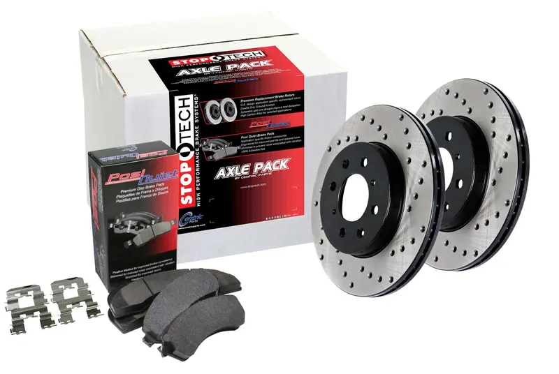 Stoptech Street Front Brake Kit – Drilled Rotors & Axle Pack 1