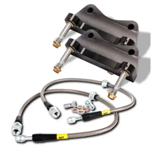 Stoptech Trophy Sport Big Brake Kit – Rear Axle, Silver Calipers, Two-Piece Slotted Rotors 1