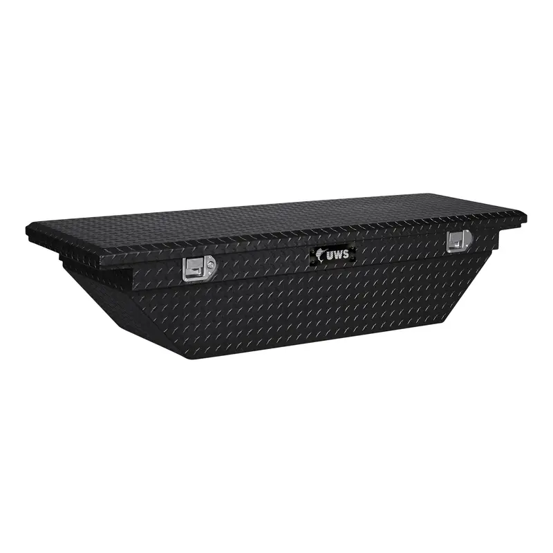 Uws Tbs-60-A-Lp-Blk Low-Profile Angled Truck Tool Box — 60" Gloss Black Aluminum (Ltl Shipping) 1
