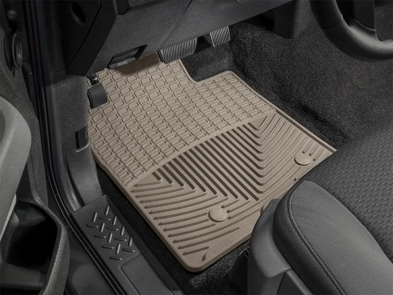 Weathertech W101Tn All-Weather Floor Mats — Tan, Front Row Protection 1