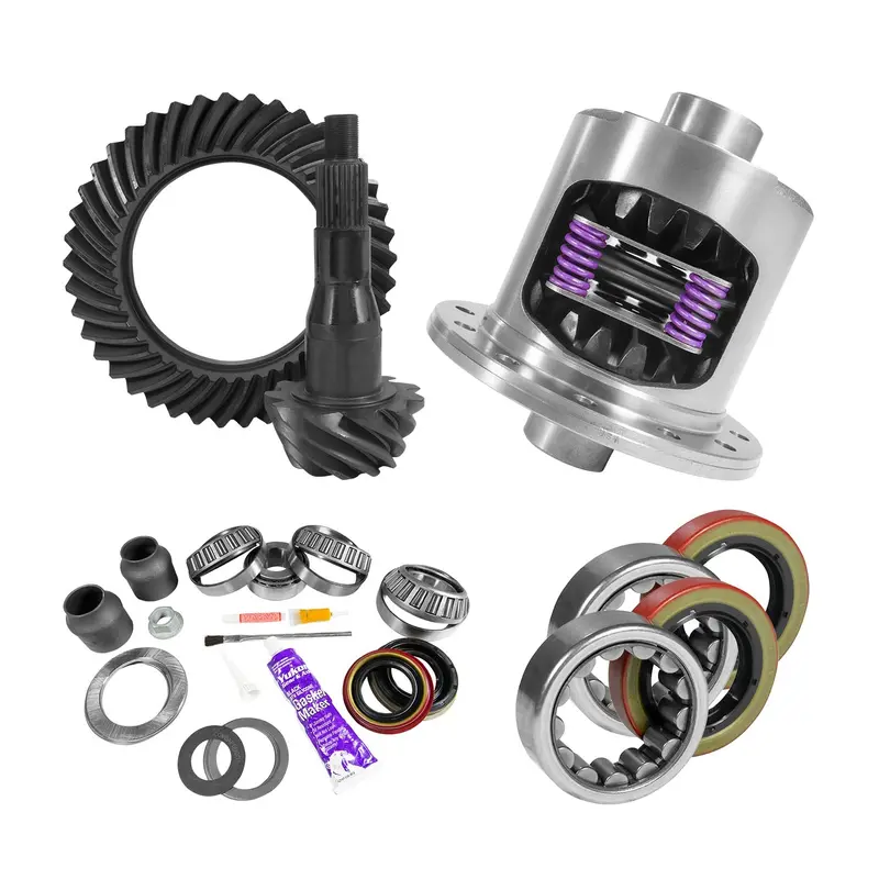 Yukon Gear Ygk2093 9.75" Ford Rear Axle Ring And Pinion Kit – 4.11 Ratio, 34-Spline, Posi-Traction With Bearings 1